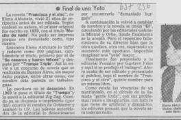 Final de una "yeta".