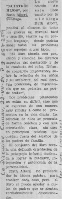 Nuestros hijos  [artículo]