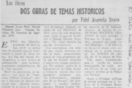 Dos obras de temas históricos