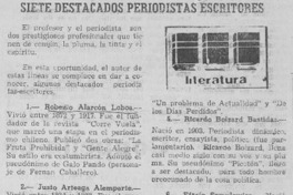 Siete destacados periódistas escritores