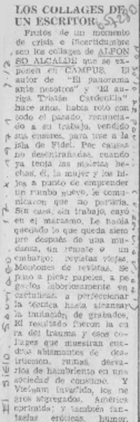 Los collages de un escritor.