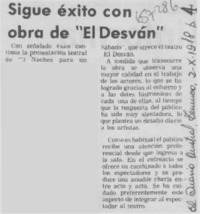 Sigue éxito con obra de "El Desván".