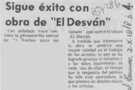 Sigue éxito con obra de "El Desván".