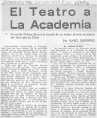 El Teatro a la academia