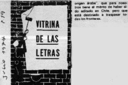 Vitrina de las letras  [artículo] Adolfo Simpson Trostel.
