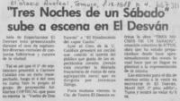 "Tres noches para un sábado" sube a escena en El Desván.
