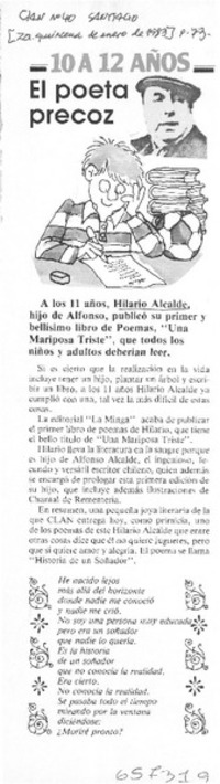 El poeta precoz.