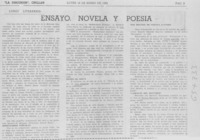 Ensayo, novela y poesía.
