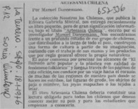 Artesanía chilena.  [artículo]