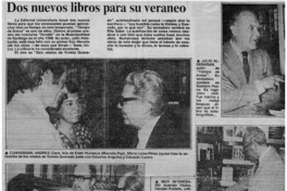 Dos nuevos libros para su veraneo.