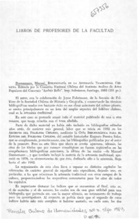 Libros de profesores de la facultad.  [artículo] Luz María Fuchslocher