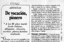 De vocación, pionero  [artículo] A. C. C.