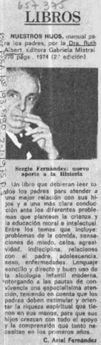 Nuestros hijos  [artículo] C. Ariel Fernández.