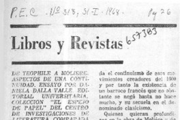 De Teophile a Moliere: aspectos de una continuidad.  [artículo]