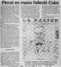 Pincel en mano falleció Coke.  [artículo]