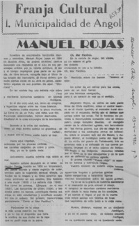 Manuel Rojas.  [artículo]