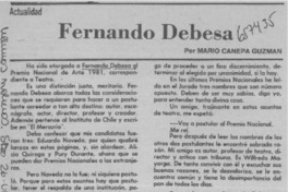 Fernando Debesa  [artículo] Mario Canepa Guzmán.