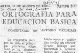 Ortografía para educación básica