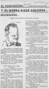 Y el mundo sigue andando, recordando.