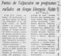 Poetas de Valparaíso en programas radiales en Grupo Literario Ñuble