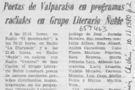 Poetas de Valparaíso en programas radiales en Grupo Literario Ñuble