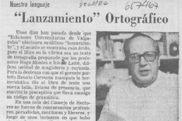 "Lanzamiento" ortográfico