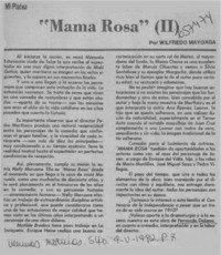 "Mama Rosa" (II)  [artículo] Wilfredo Mayorga.