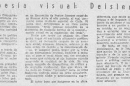 "Poesía visual: Deisler"