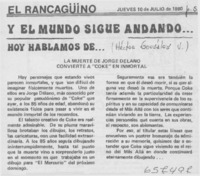 La muerte de Jorge Délano convierte a "Coke" en inmortal