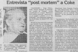 Entrevista "post mortem" a Coke.