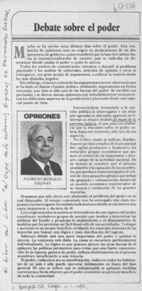 Debate sobre el poder