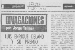 Luis Enrique Délano y su premio