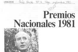 Premios Nacionales de 1981.