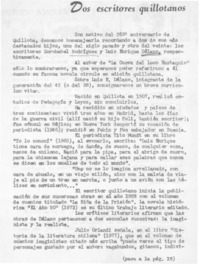 Dos escritores quillotanos