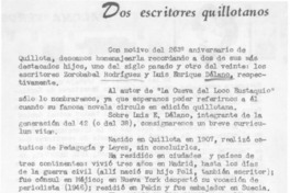 Dos escritores quillotanos
