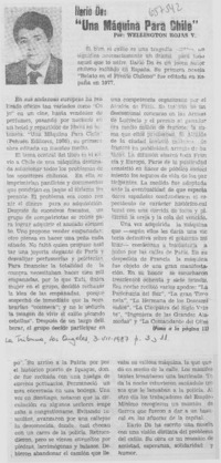 "Una máquina para Chile"