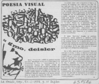 Poesía visual de Gmo. Deisler