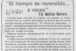 "El Tiempo es reversible -- a veces"