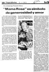"Mama Rosa" es símbolo de generosidad y amor.  [artículo]