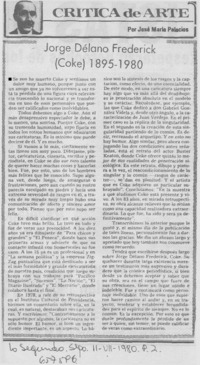 Jorge Délano Frederick (Coke) 1895-1980