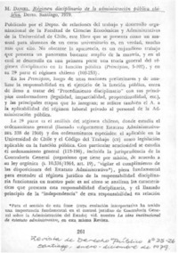 Régimen disciplinario de la administración pública chilena.
