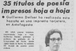 35 títulos de poesía impresos hoja a hoja.