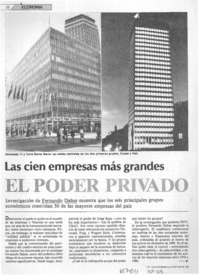 Las cien empresas más grandes: El poder privado.