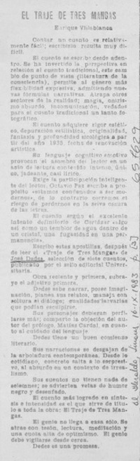 El Traje de tres mangas