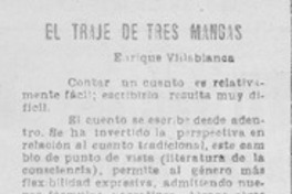 El Traje de tres mangas