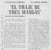 "El traje de tres mangas"
