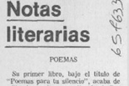 Notas literarias.