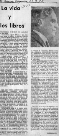 La vida y los libros  [artículo] Modesto Parera.