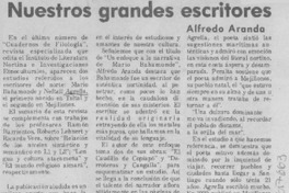 Nuestros grandes escritores