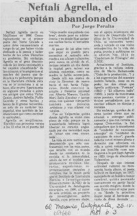 Neftalí Agrella, el capitán abandonado